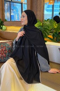 Black Jasmine Cotton Fabric Straight Shawl