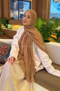 Lamelif Comfort Pamuk Şal Camel