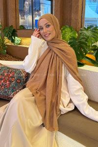 Lamelif Comfort Pamuk Şal Camel