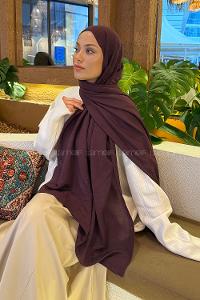 Lamelif Comfort Pamuk Şal Mürdüm