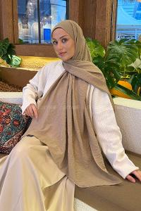 Lamelif Comfort Pamuk Şal Vizon