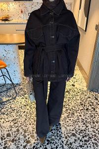 Brown Shirt Collar Long Arm Denim Regular Trousers Comfortable Suit