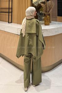 Lamelif Panço-Pantolon Takım Haki