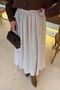 Cream Tensel Unprinted Skirt Skirt