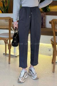 Anthracite Regular Trousers High Waist Regular Cut Bottom Tracksuit