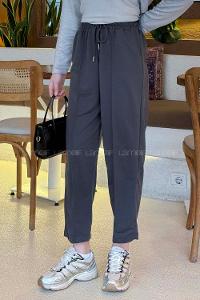 Anthracite Regular Trousers High Waist Regular Cut Bottom Tracksuit