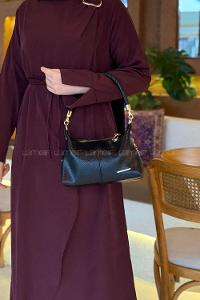 Lamelif Elena Suni Deri Görünümlü Kadın El ve Omuz Çantası