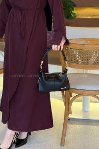 Lamelif Elena Suni Deri Görünümlü Kadın El ve Omuz Çantası