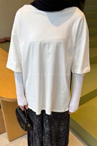 Lamelif Basic Kısa Kol T-shirt Beyaz