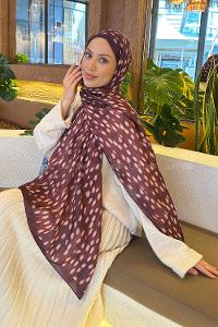 Lamelif Ceylan Desen Soft Şal Bordo