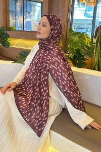 Lamelif Ceylan Desen Soft Şal Bordo