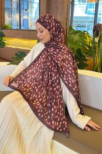 Lamelif Ceylan Desen Soft Şal Bordo