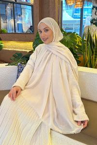 Lamelif Organik Premium Şal Bej