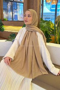 Lamelif Organik Premium Şal Camel