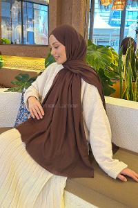 Lamelif Organik Premium Şal Çikolata Kahve