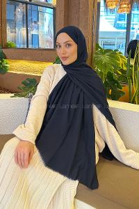 Lamelif Organik Premium Şal Lacivert