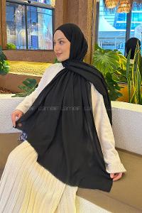 Lamelif Organik Premium Şal Siyah