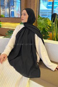 Lamelif Organik Premium Şal Siyah