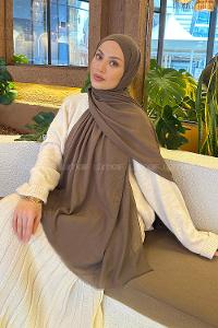 Lamelif Organik Premium Şal Soft Kahve