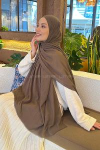 Lamelif Organik Premium Şal Soft Kahve