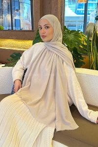 Stone Cotton Fabric Straight Shawl