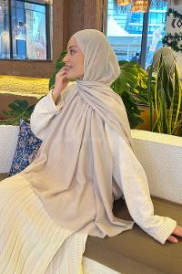 Stone Cotton Fabric Straight Shawl