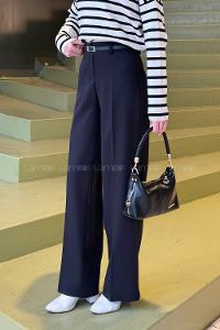 Lamelif Yüksek Bel Kumaş Pantolon Siyah