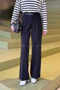 Lamelif Yüksek Bel Kumaş Pantolon Siyah