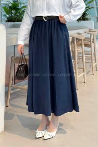 Navy Blue Tensel Unprinted Skirt Skirt