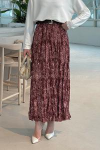 Lamelif Dijital Kraş Etek Gül Kurusu