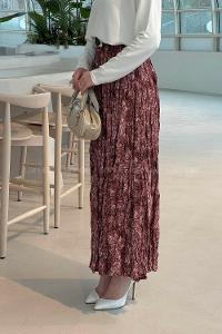 Lamelif Dijital Kraş Etek Gül Kurusu