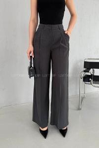 Lamelif Geniş Paça Palazzo Pantolon Antrasit