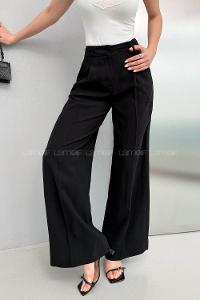 Lamelif Geniş Paça Palazzo Pantolon Siyah