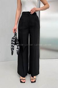 Lamelif Geniş Paça Palazzo Pantolon Siyah