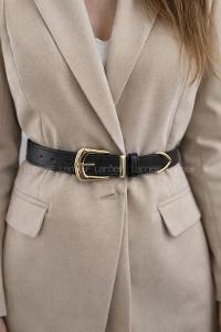 Lamelif Noir Silver Zarefet Bayan Kemer Gold