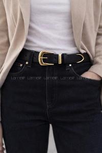 Lamelif Noir Silver Zarefet Bayan Kemer Gold
