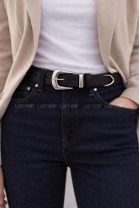 Lamelif Noir Silver Zarefet Bayan Kemer Gümüş