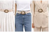 Lamelif Oval Tokalı Krem Suni Deri Kadın Kemer – Vintage Seri