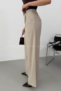 Lamelif Palazzo Pantolon Taş Rengi