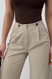 Lamelif Palazzo Pantolon Taş Rengi