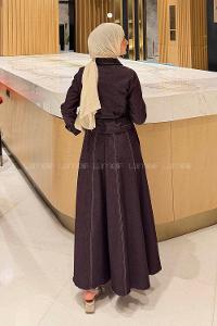 Lamelif Kemerli Jile Takım Kahverengi