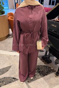 Lamelif Tensel İkili Takım Eflatun