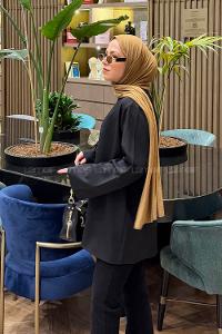 Black V Neck Cotton Tunic