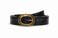 Black Buckle Skin Belt