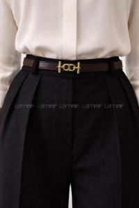 Lamelif Gold Tokalı İnce Kadın Kemer,Pantolon Kemeri ,Gömlek Kemeri Çeket Kemeri