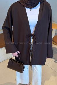 Bitter Brown V Neck Cotton Tunic