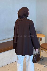 Bitter Brown V Neck Cotton Tunic