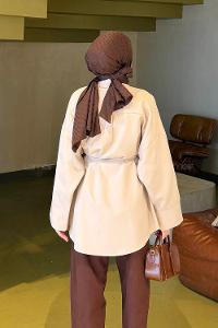 Stone Shirt Collar Cotton Tunic