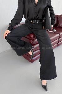 Smoked Denim High Waist Comfortable Pants