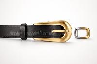 Lamelif Kadın Luna Geniş Oval Gold Tokalı Kemer